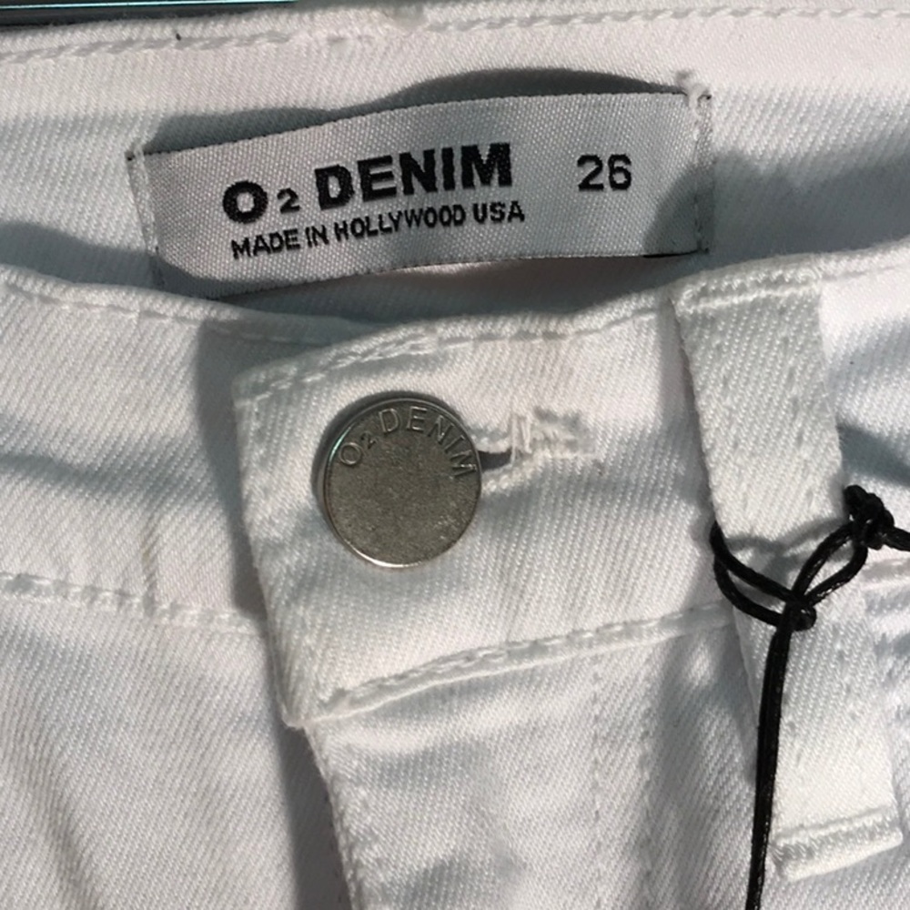 O2 5 Pocket Jean Distressed White Size 26 - Picture 6 of 6